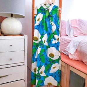 Vintage 1960s Kimono-style Hawaiian Dress